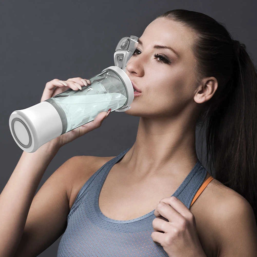 

Портативная соковыжималка с кожаной ручкой, блендер с зарядкой через USB, дробилка льда для фитнеса на открытом воздухе