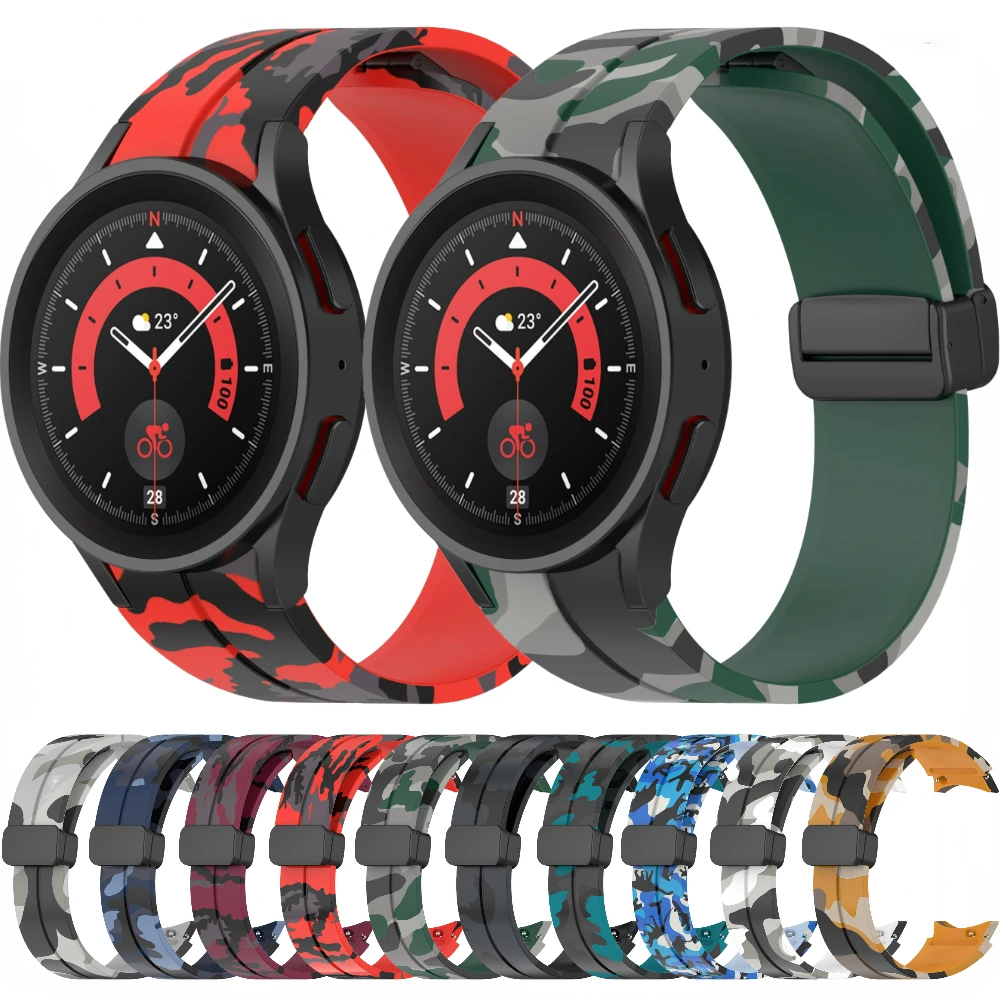 

Camouflage Silicone Strap For Samsung Galaxy Watch 7/6/5/4 44mm 40mm/Classic 47mm 43mm 46mm 42mm Wristband Watch 5 pro 45mm Stra