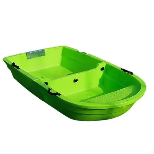 2.2M Double Deck Jon Boat Folding Vehicle-Mounted Sturdy Plastic Fishing Boat PE Boat