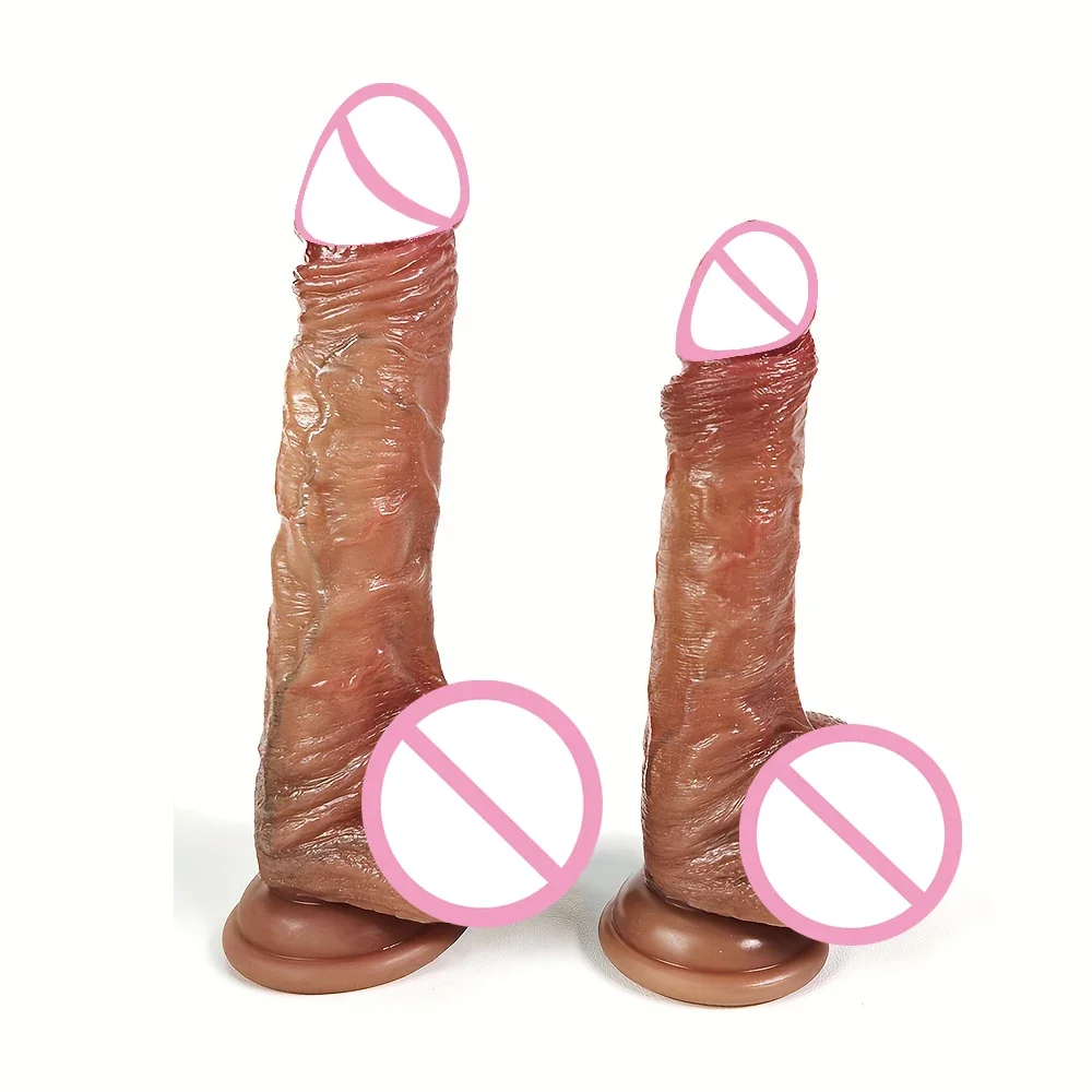 Realistic Dildos for Women Skin Sliding Foreskin Testicles Dildo Anal Vaginal Stimulation Strap on Big Penis Sex Toys for Woman