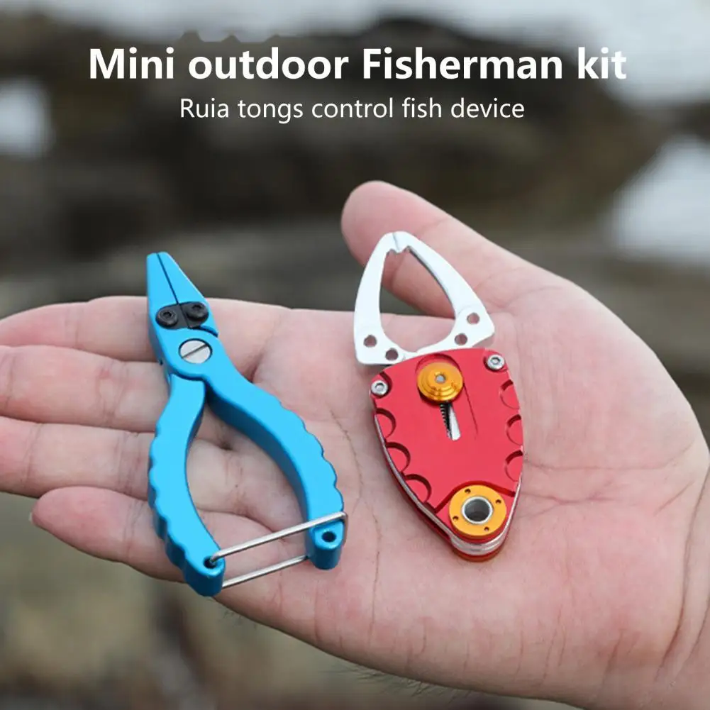 Fishing Line Cutter Fish Lip Gripper Aluminum Alloy Fishing Plier Fish Lip Gripper Fishing Plier Set Carp Fishing Accessories