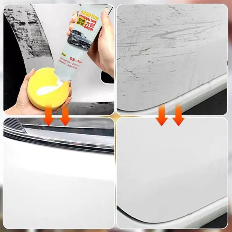 Car Scratch Repair Wax, Removedor de Risco Automóvel, Cera Polimento, Cuidados com Tintas Automotivas, 120ml