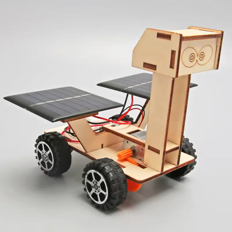 New DIY Puzzle 3D Wooden Solar Car Lunar Rover Children's Creative Hand-assembled Model Educational Science and Education Toys