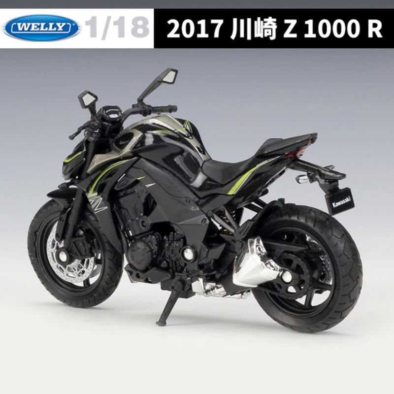 WELLY 1:18 Kawasaki Z1000 R 2017 Alloy Sports Motorcycle Model