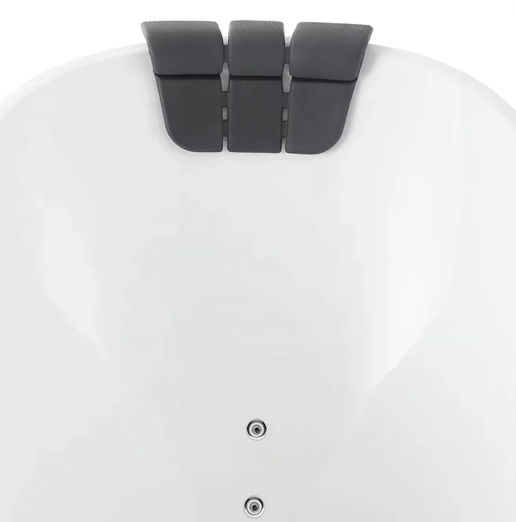 حوض استحمام حديث دوامة هوائية نفاثة، حوض استحمام للتدليك من الأكريليك قائم بذاته مع صنبور دش أبيض #4