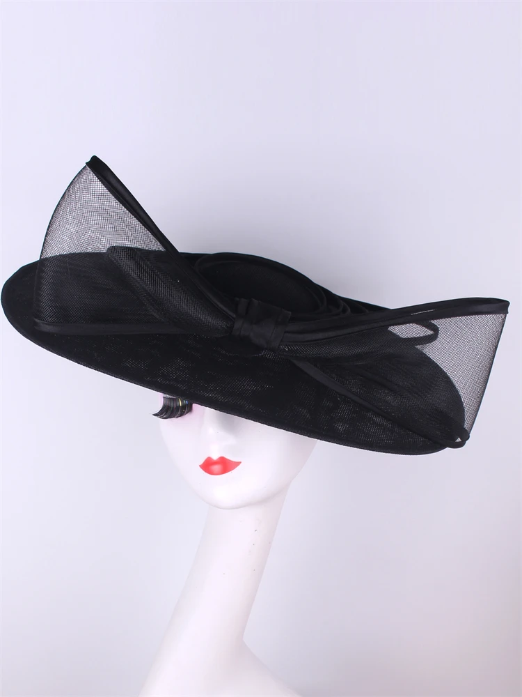 Bride Pillbox Red Fascinator Hat Femme Wedding Chapeau Women Formal Event Tea Millinery Cap Feather Royal Ascot Race Headpiece