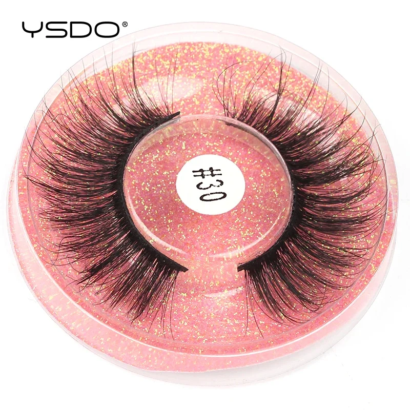 YSDO 3D Mink Eyelashes Pair - Cruelty Free Dramatic False EyeLashes - Fluffy Full Strip Makeup Lashes Faux Cils