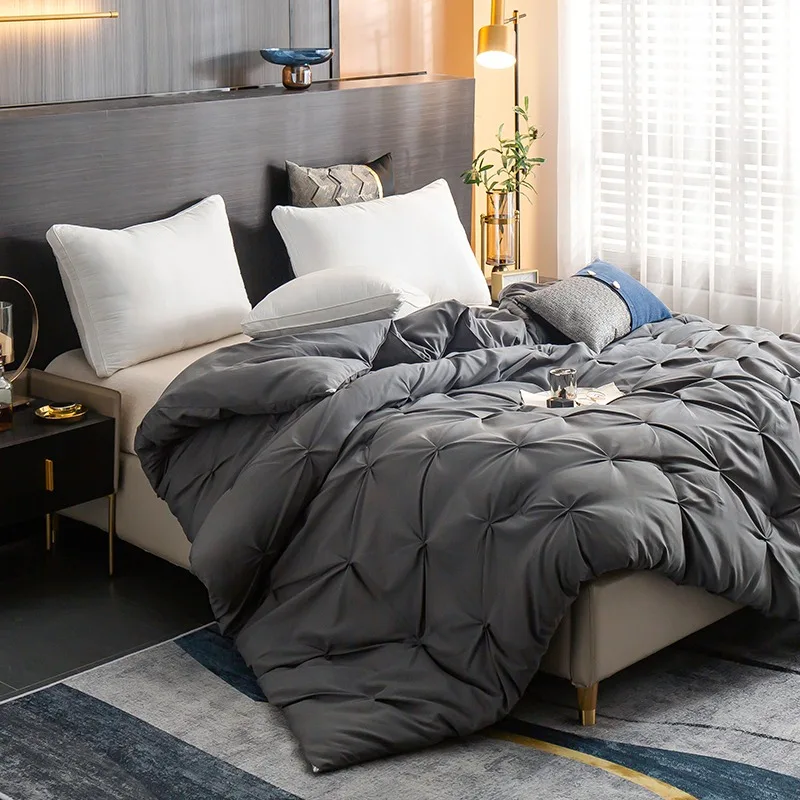 لحاف زهرة ملتوية Queen KingLightweight رقيق مريح للتنفس لحاف شتوي ناعم دافئ جدًا 220x240 بطانية لحاف