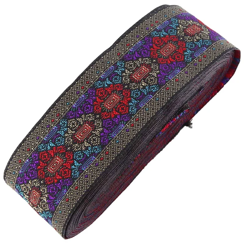 شريط عتيق مطرز بالزهور شريط قماش منسوج للزينة حرفية إكسسوارات الملابس ذاتية الصنع