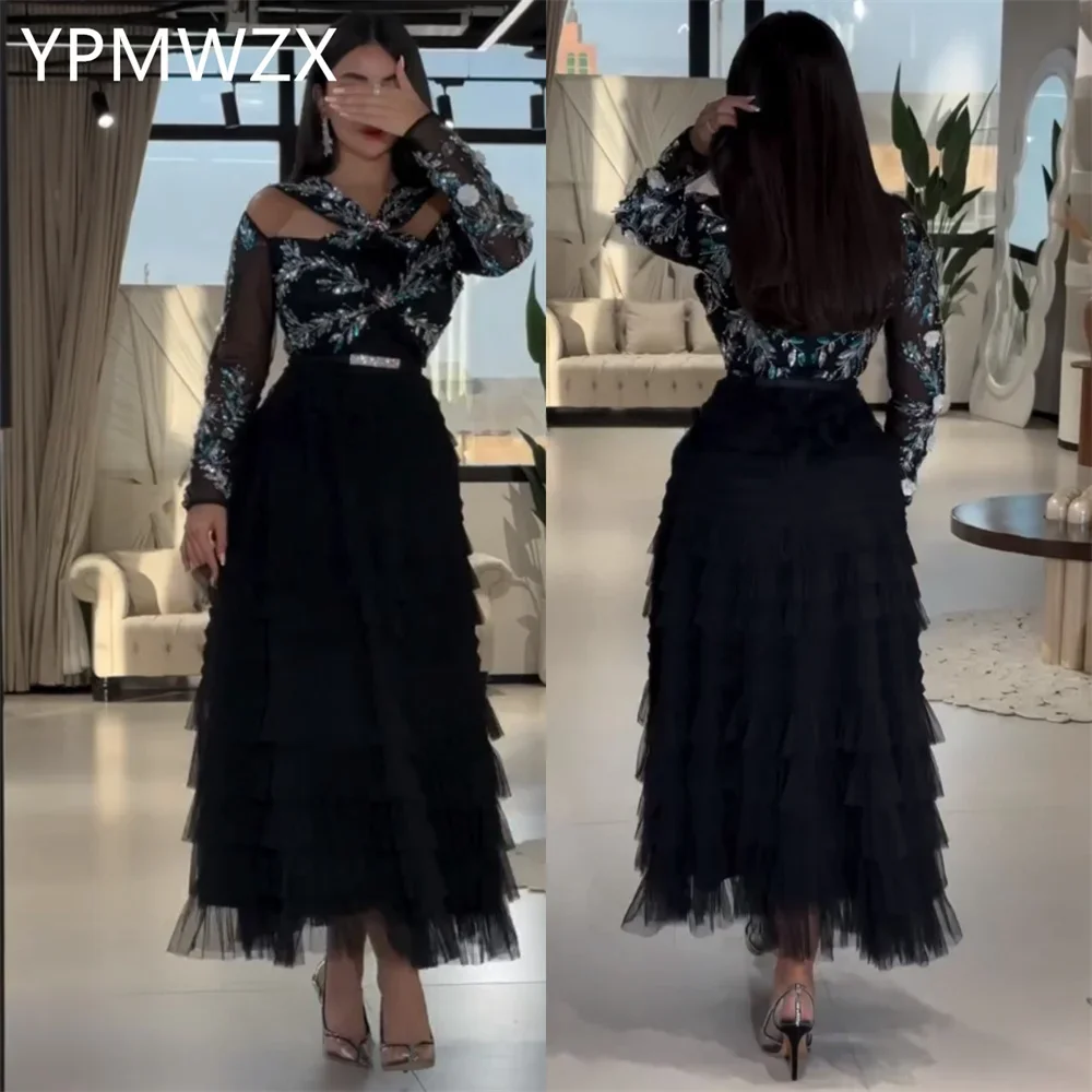 Customized Evening Dress Women Prom Gown Formal YPMWZX Halter A-line Floor Length Skirts Fold Bespoke Occasion Dresses Party Occ