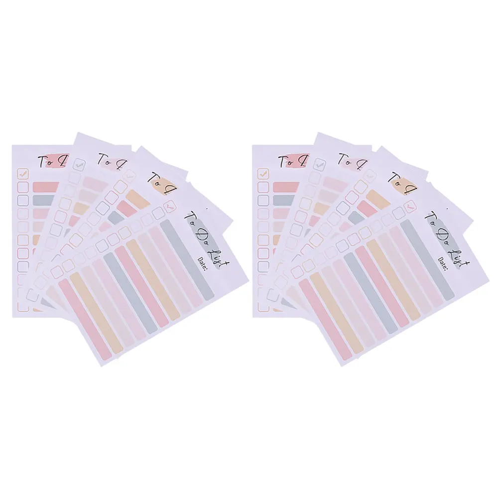 8 كتب لوحات مذكرة ملونة قابلة للتمزيق محمولة للقيام بقائمة المكتب والمنزل للاستخدام اليومي ملصقات مذكرة للقيام بقائمة الوسادة