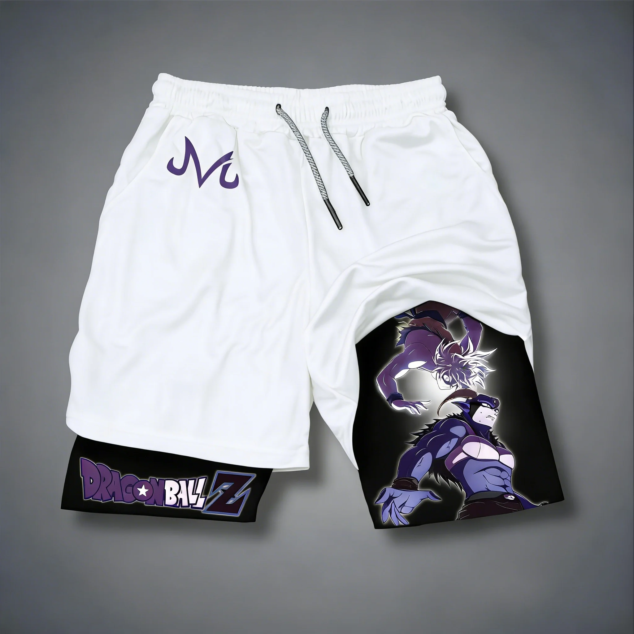 Dragon Ball Anime Printed Double-layer Quick Drying Breathable Sports Shorts 2026 Men's Summer New Boxing Training Shorts