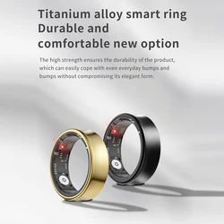 Lightweight Titanium Smart Ring With 5ATM Waterproof Level and Gesture Recognition - Health Monitor Sports Modes Camera Control