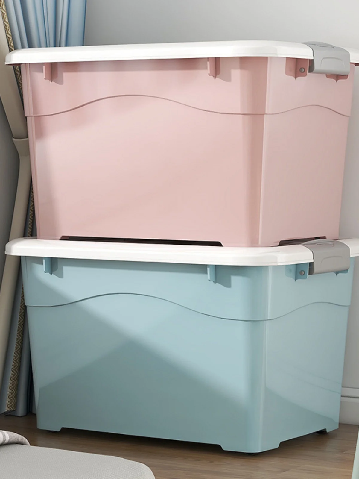 

Extra Large Thiened Storage Box Quilt Organizer Box Big Capaci Clothes Toy Storage Bin Universal PP Material Simple Sle