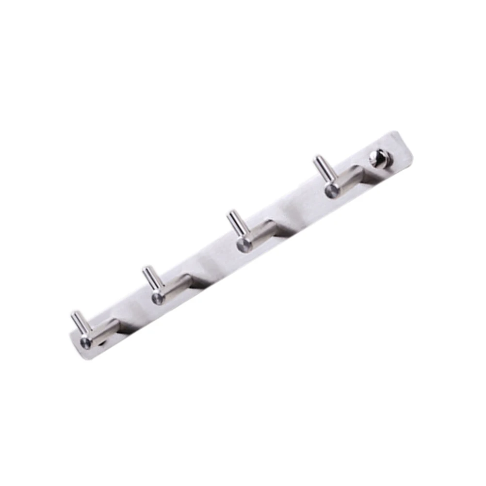 

4 Hooks Steel Coat Hook Rack for Bedroom Bathroom Home Storage Organization Stainless Steel Hooks Holder Wall Mount
