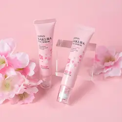 15ml Sakura Serum Eye Massage Cream Slide Ball Essence Firming Remover Dark Circles Wrinkle Anti-Puffiness Bags Under Eye Serum