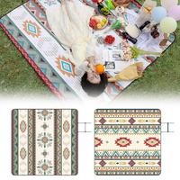 Ethnic style moisture-proof camping mat Waterproof Sandproof Foldable Compact Wear-resistant And Soft Outdoor Mat 200X200CM