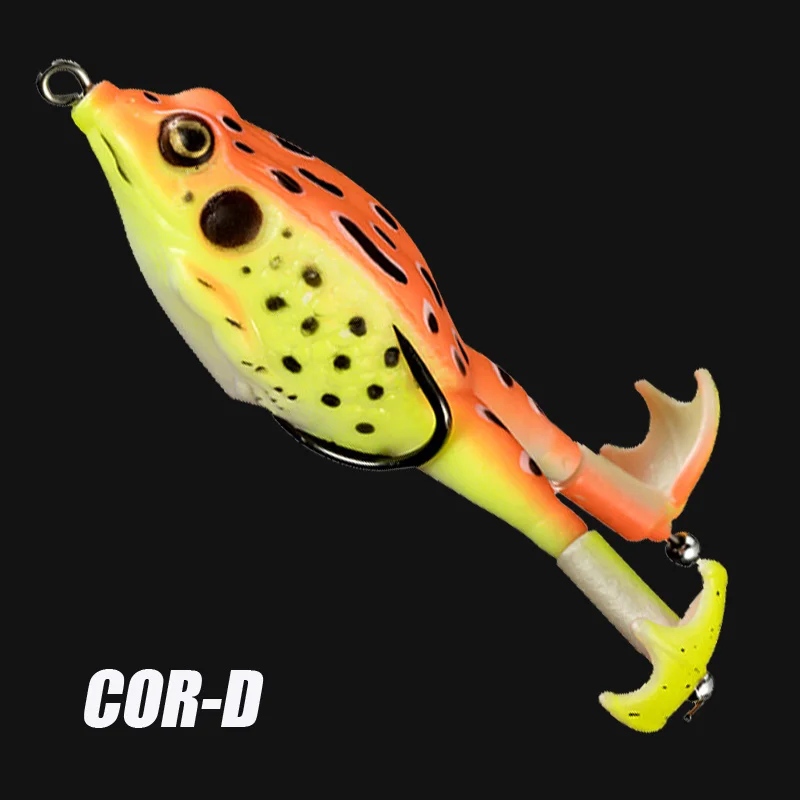 1pcTop Water Bass Vissen Lokt Zachte Kikker Dubbele Propellers Benen Zoetwater Aas voor Bass Snakehead Snoek