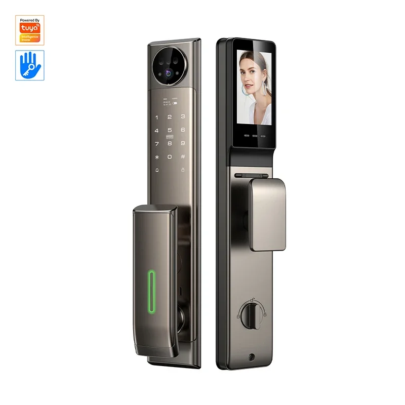 best sale 3D face recognition finger vein smart master door lock with intercom Automatic TUYA wifi