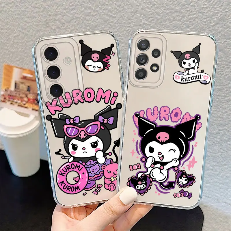 Case for Samsung Galaxy S26 S21 S22 FE S24 S25 Edge S23 Ultra Note 20 Ultra 10 S20 Plus Phone Cover Cute Kuromi