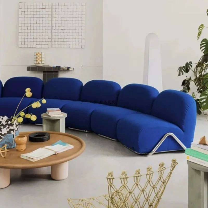 light luxury Nordic small apartment living room modern simple designer splicing module chaise longue