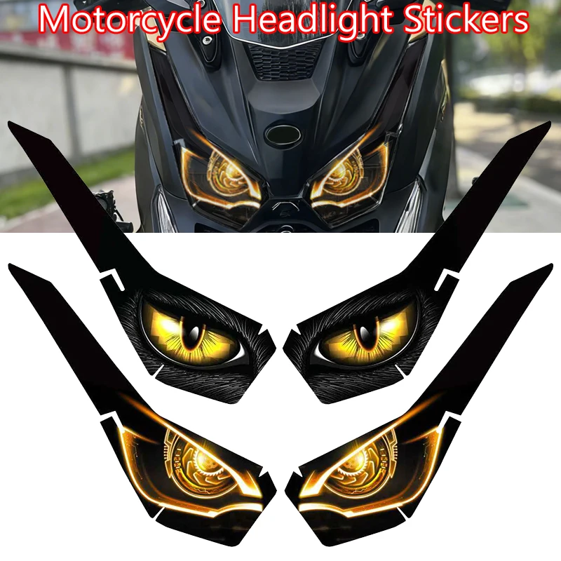 For KYMCO XCITING S250 ST250 S350 X350 TDX360 Motorcycle Headlight Stickers Protective Decals Waterproof Head Light Sticker