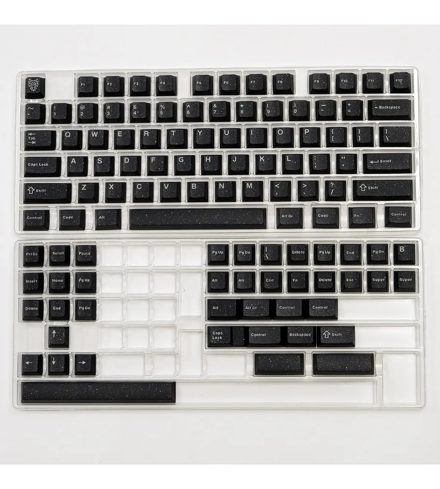 Wooting glitter black semi-transparent keycap ABS two-color 114 keys Original factory-adapted magnetic axis wireless mechanical