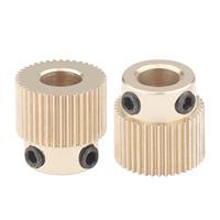 40 Teeth Gear Brass Extruder Wheel Fit for Ender 3 / CR-10 Series / and Other 3D Printers, Drive 40T Extruder Feed Gear