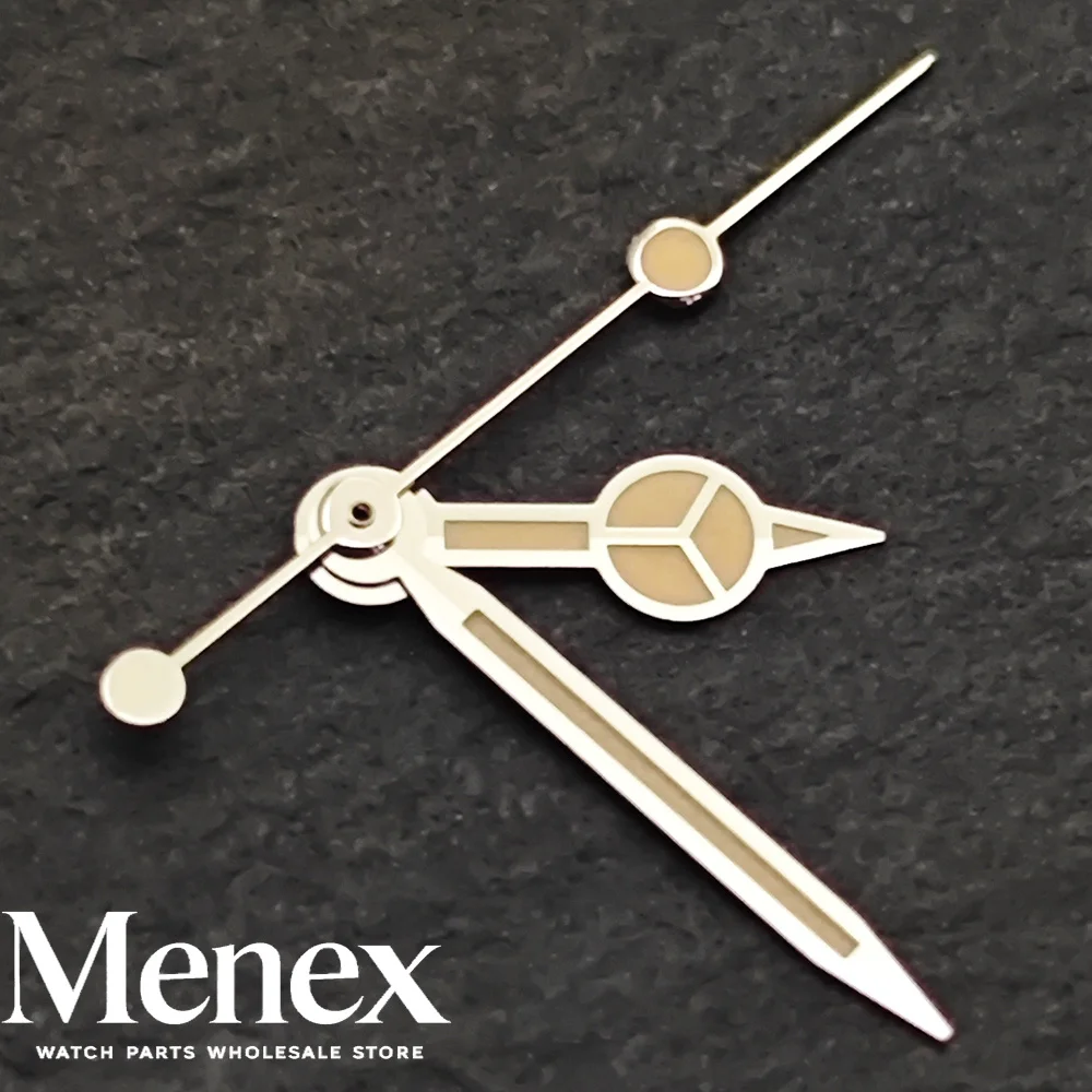 Menex Peace Symbol Watch Hands Set, Green Luminous 3-Piece Sword, Fit NH35 NH36 ETA 2824 2836 ST2130 Miyota 8215 DG Parts