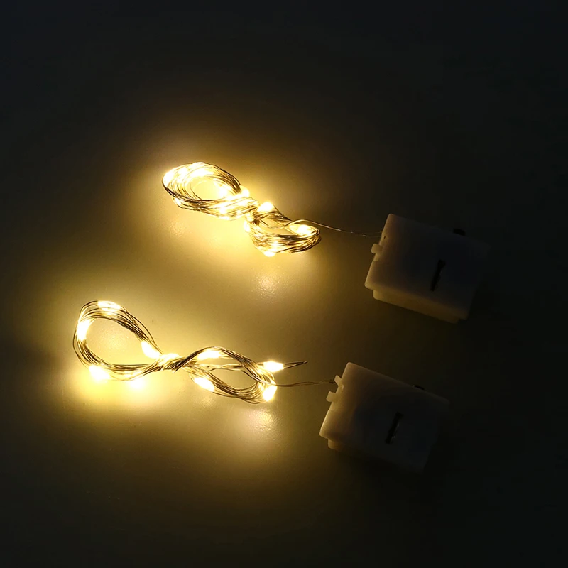 1:12 Dollhouse mini Led String Lights Doll House Decor Dollhouse Christmas Tree Scene miniature Accessories