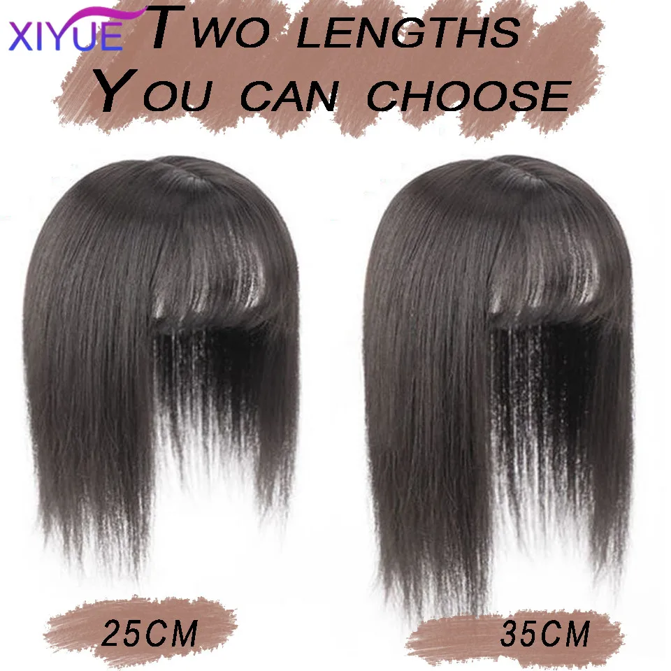 XIYUE  3D air bangs wig hair natural and seamless covering white hair hair patch on the top of the head fake bangs wig piece