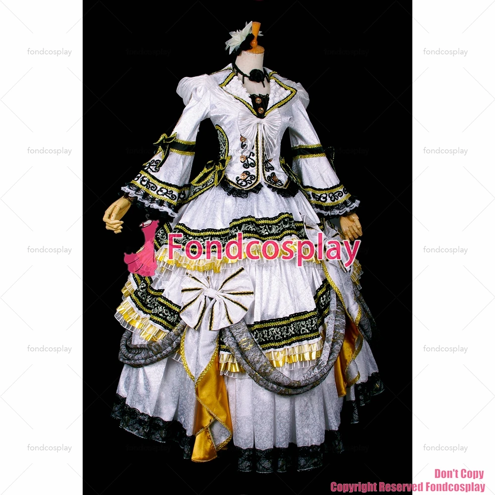 Fondcosplay us Fashion Hiphop (hizaki Visual J Rock gothic Outfit camicia in raso gonna Costume su misura [G730]