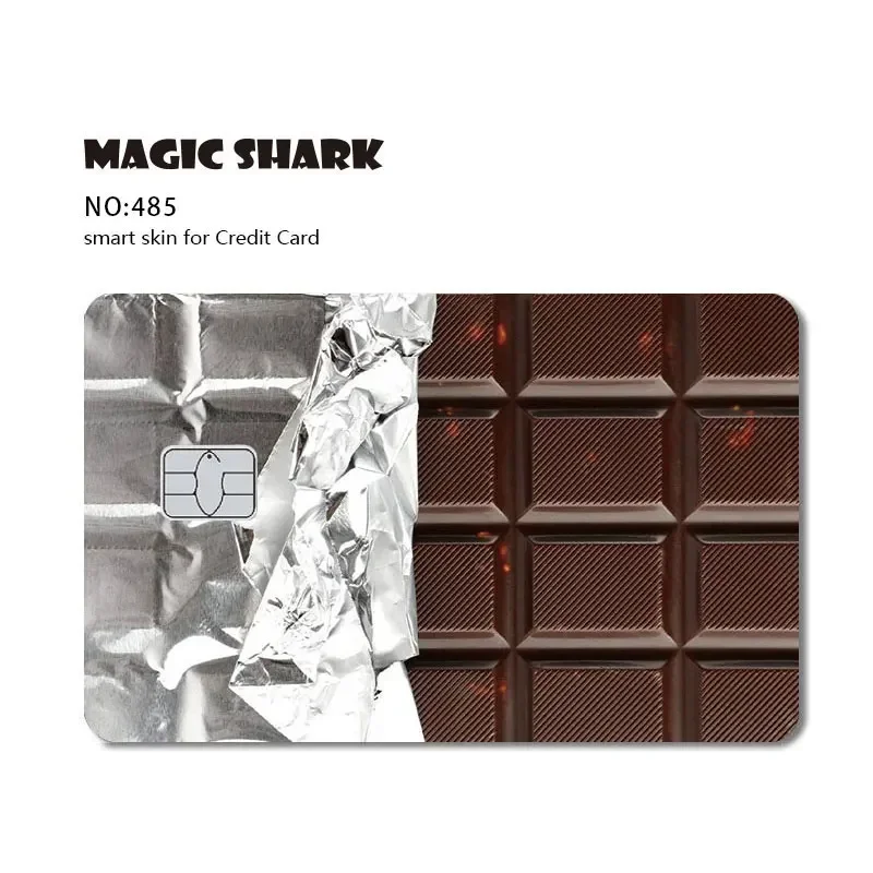Magic Shark การ์ตูนกระต่ายนักรบดอกไม้อะนิเมะช็อกโกแลต PVC สติกเกอร์ฟิล์มผิวสําหรับเดบิตบัตรเครดิต
