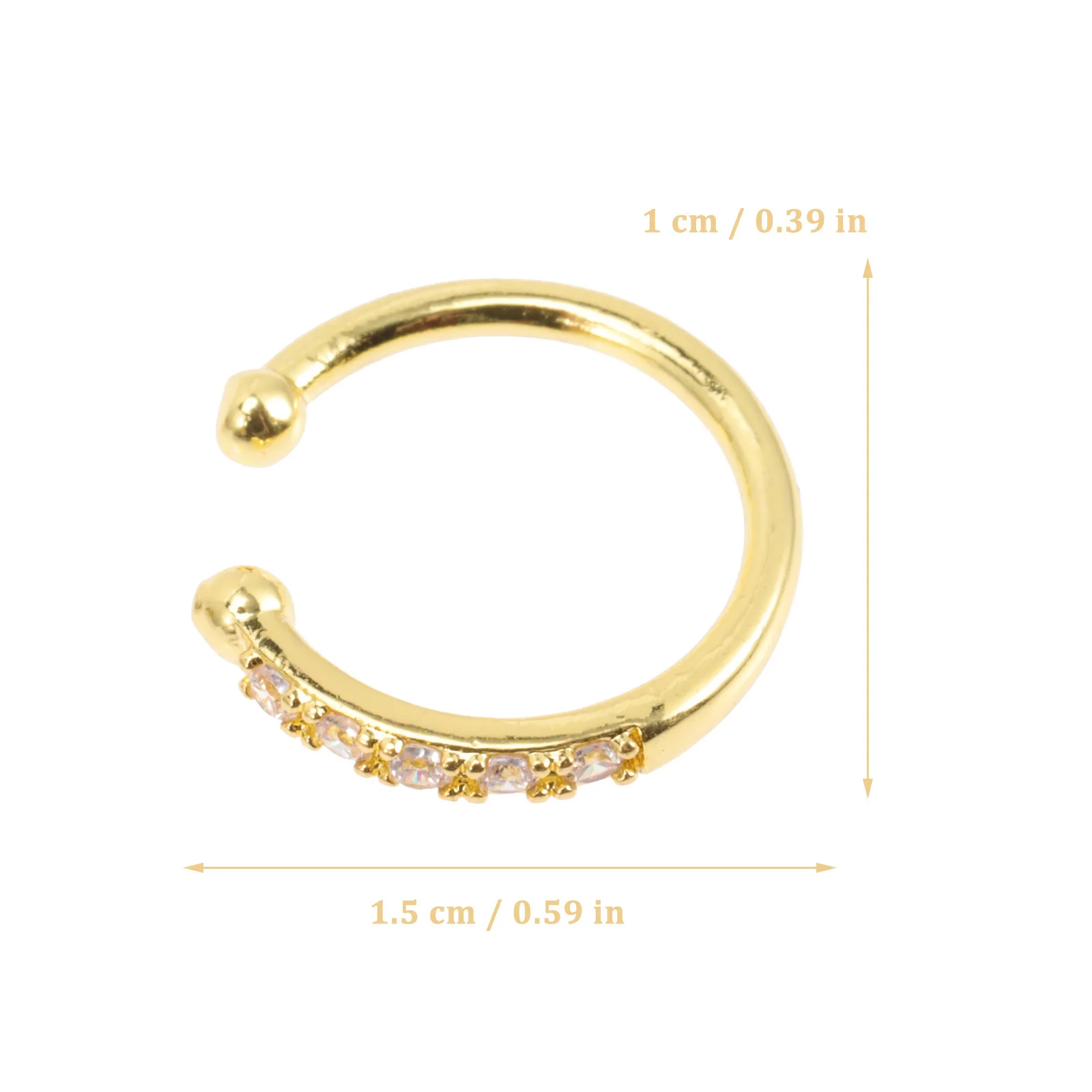 8 قطعة الأذن الكفة الأنف الدائري مجموعة الحد الأدنى غير ثقب مجوهرات للجسم للنساء حفل زفاف ارتداء اليومي الأنف خواتم للنساء