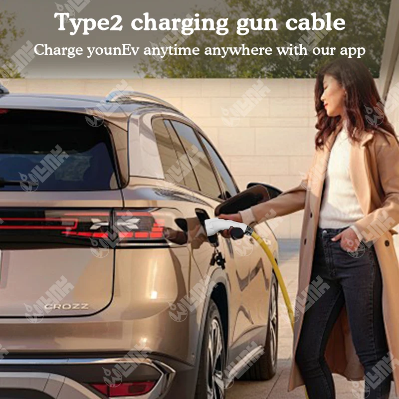 OLINK Wholesale AC EV Charging Plug Type2 Female IEC Type2 Cable EV Charging 5m Charging Cable