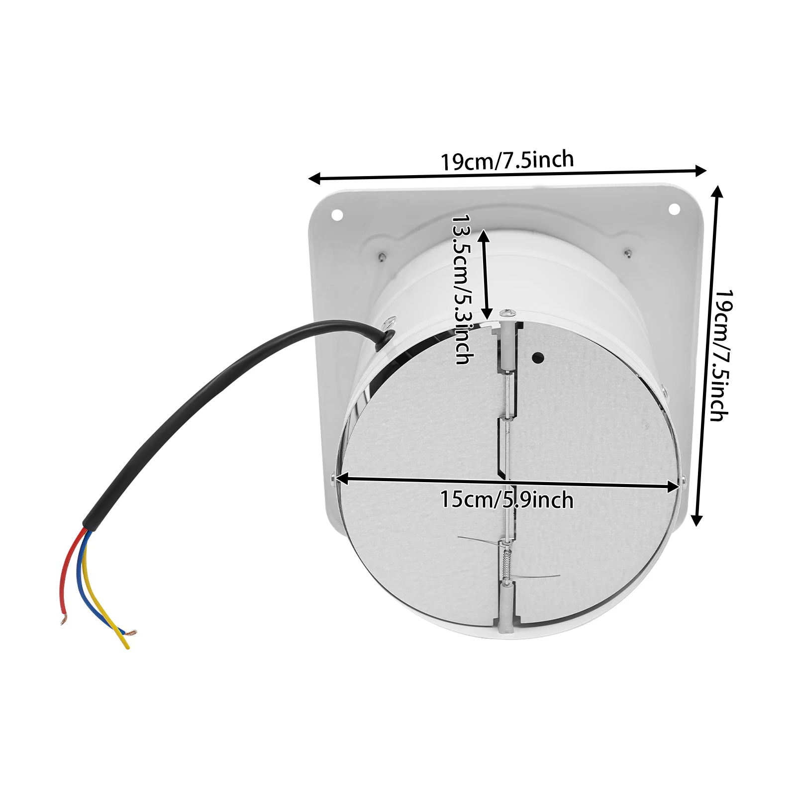 6-calowy wentylator wyciągowy Metalowy wentylator wentylacyjny System wentylacji Kuchnia i łazienka Dmuchawa wentylacyjna