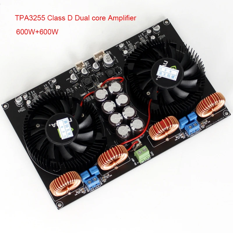 TPA3255 Dual-core Digital Amplifier Audio Board Class D Stereo Amplifier Board 600W*2 for 4-8 Ohm Speaker