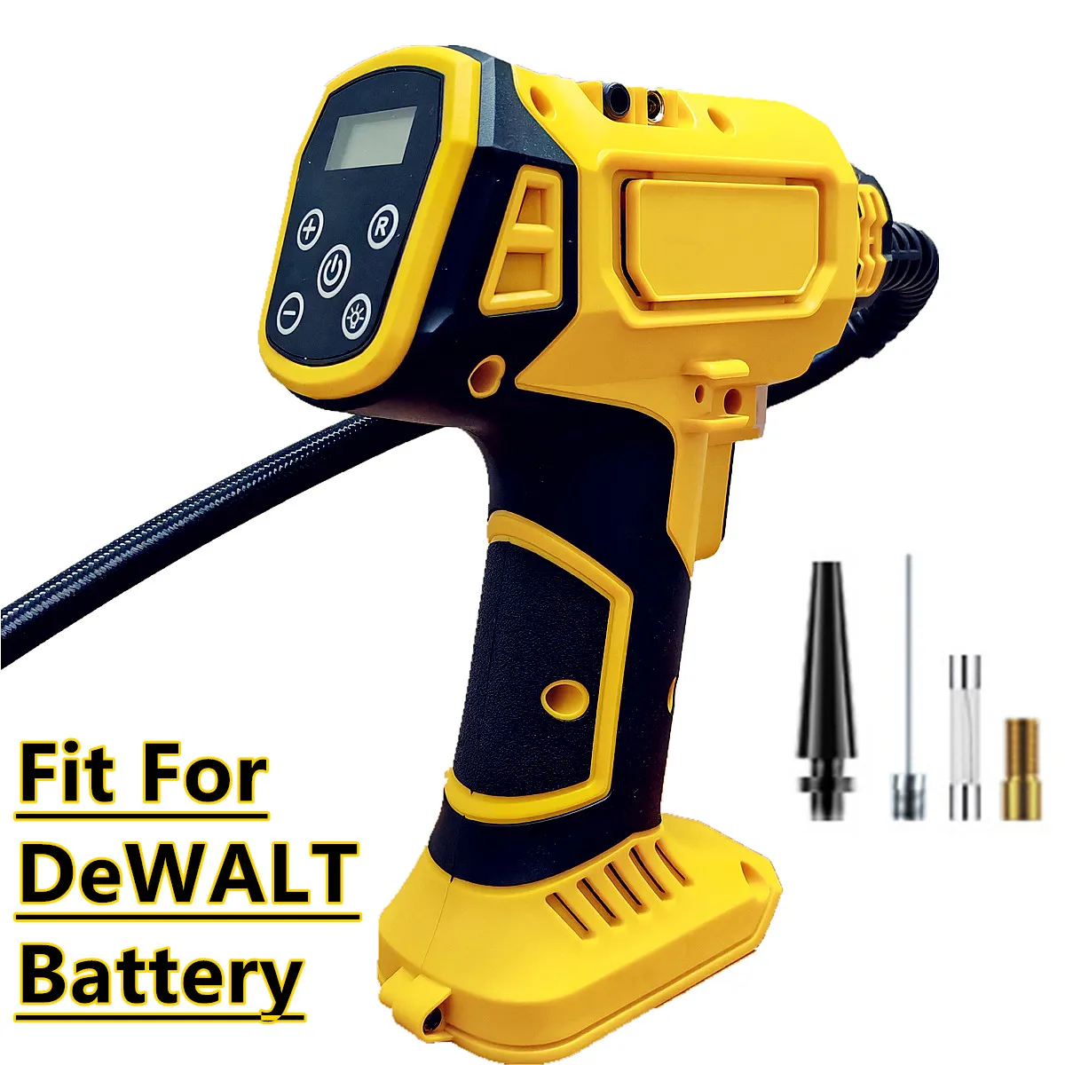 Fit For DeWALT Battery Air Compressor Automatic Tire Inflator Cordless Electric Pump with Digital Pressure Gauge For Car Bike