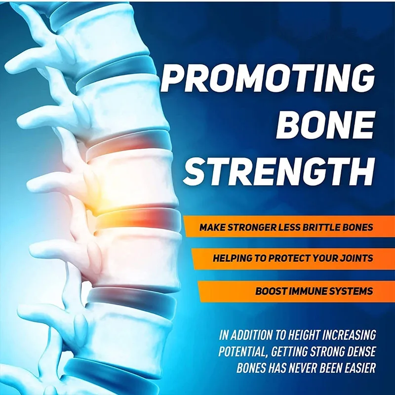 Bone Growth Supplement - Contains Multiple Vitamins To Increase Bone Density, Improve Osteoporosis and Promote Joint Health