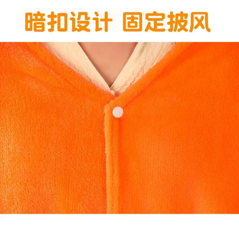 New 2025 Chainsaw Man Pochita Denji Makima Cosplay Flannel Hooded Cloak Cape Cute Anime Blanket Haya☆★☆★qq