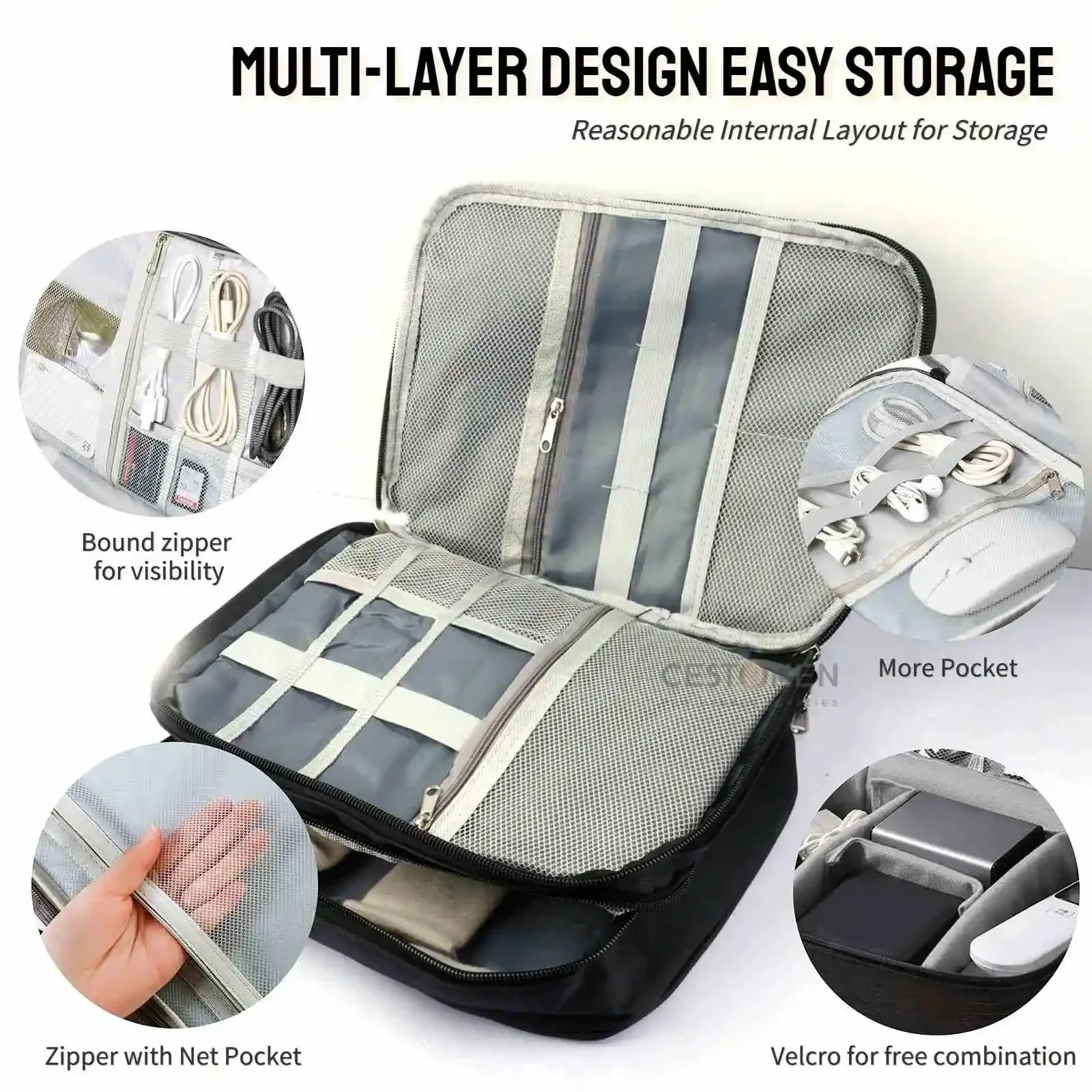 Salon Barber Multi-Layer Storage Handbag, Large Capacity