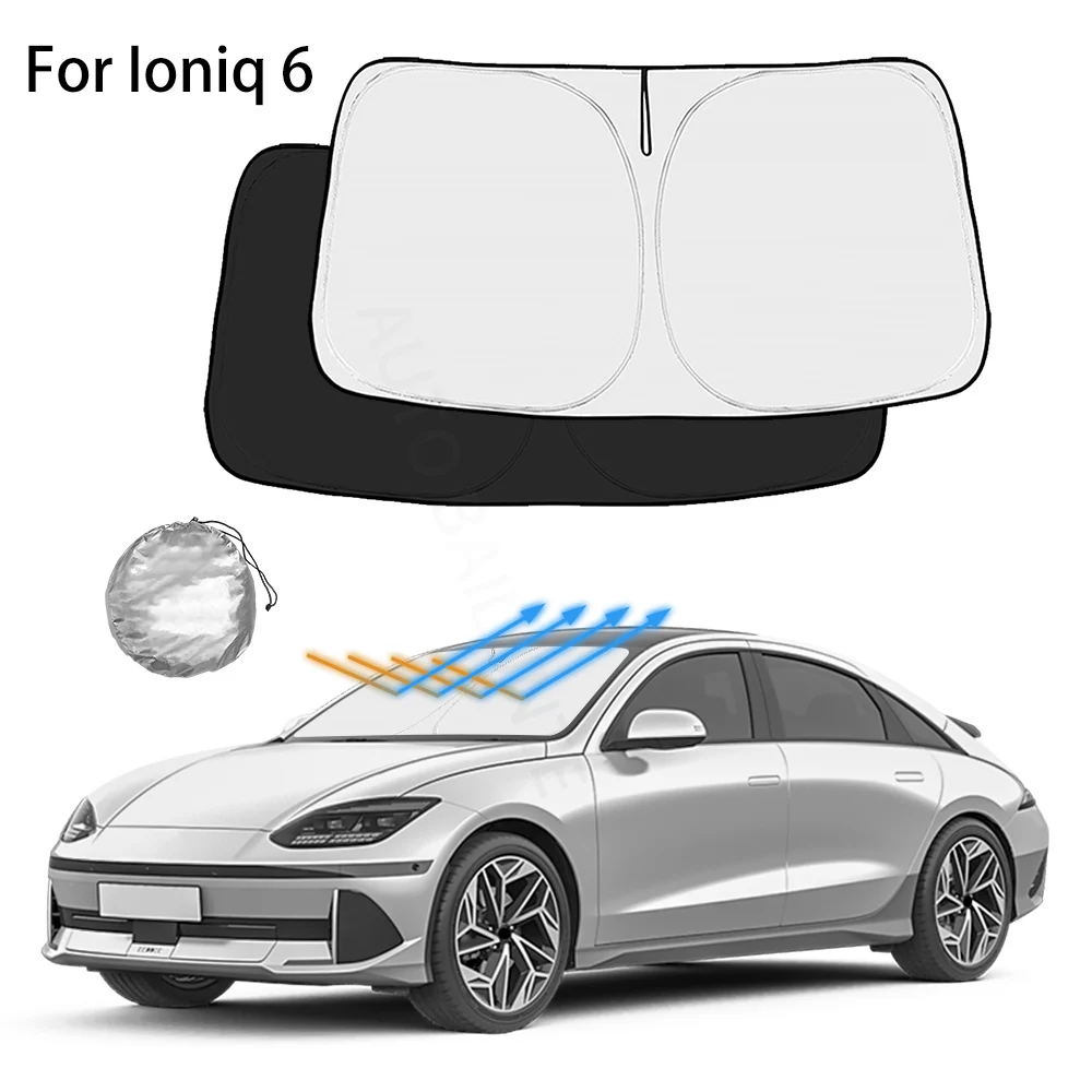 

Для Hyundai Ioniq 6 2022-2025 автомобильный солнцезащитный козырек на лобовое стекло, козырек от солнца на переднее окно, аксессуары для салона автомобиля, защита от ультрафиолета