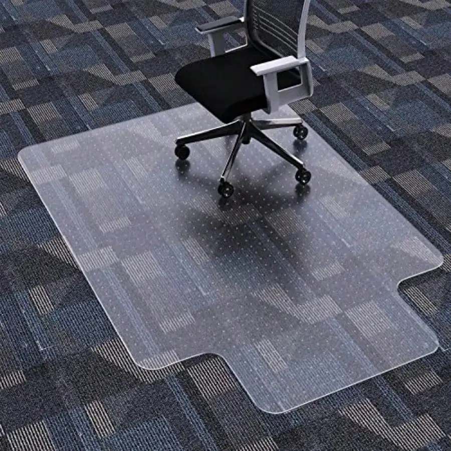 

Desk Chair Mat for Flat to Low Pile Carpets 45" x 53" Clear Office Home Floor Protector Mat Transparent Mats for Office Home