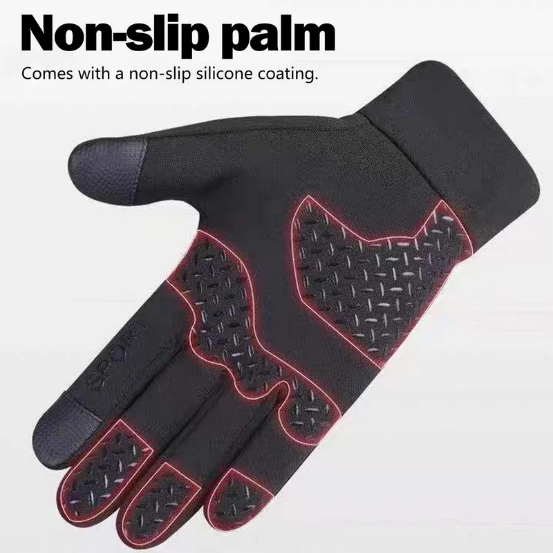 Winter Outdoor Sports Running Glove Warm Touch Screen Gym Fitness Full Finger Gloves For Men Women Knitted Magic Gloves