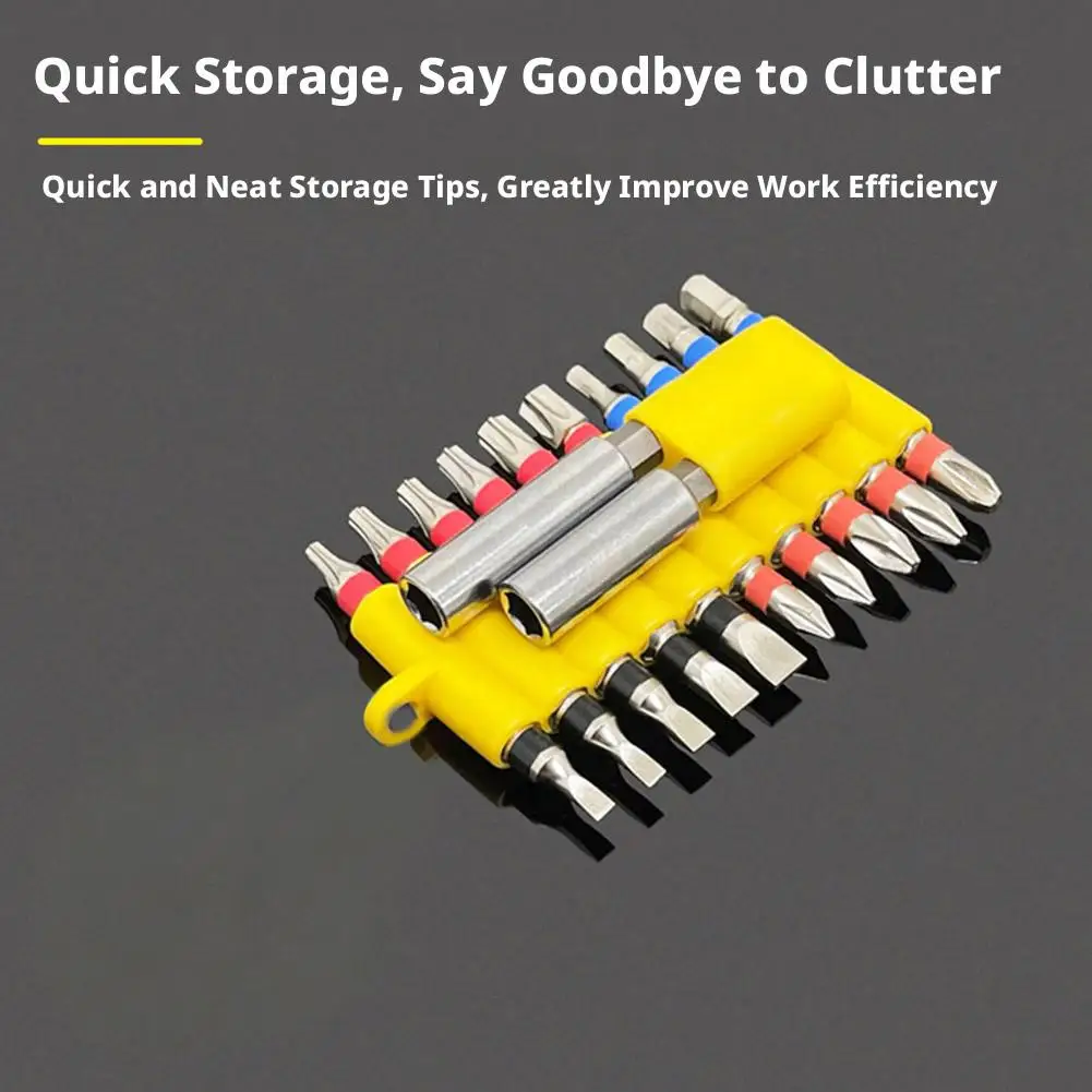 22 Holes Screwdriver Bit Holder Soft Rubber Organizer 1/4 Inch Hex Screwdriver Head Drill Bit Stand Case Power Tools