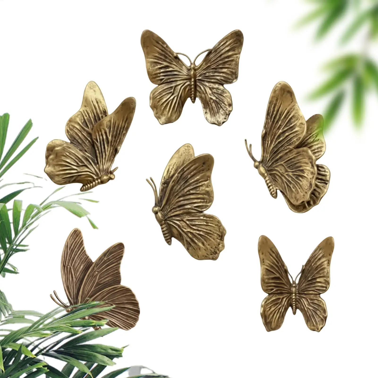 6Pcs Creative Resin Butterfly Unique Yard Decoration Home Wall Art Outdoor Garden Fence Decor