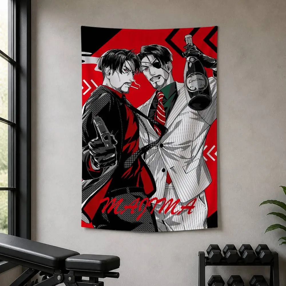 Kiryu K-Kazuma Majima Y-Yakuza  Decorative Hanging Flag with Grommets for Garage Bedroom Dorm Wall Decor