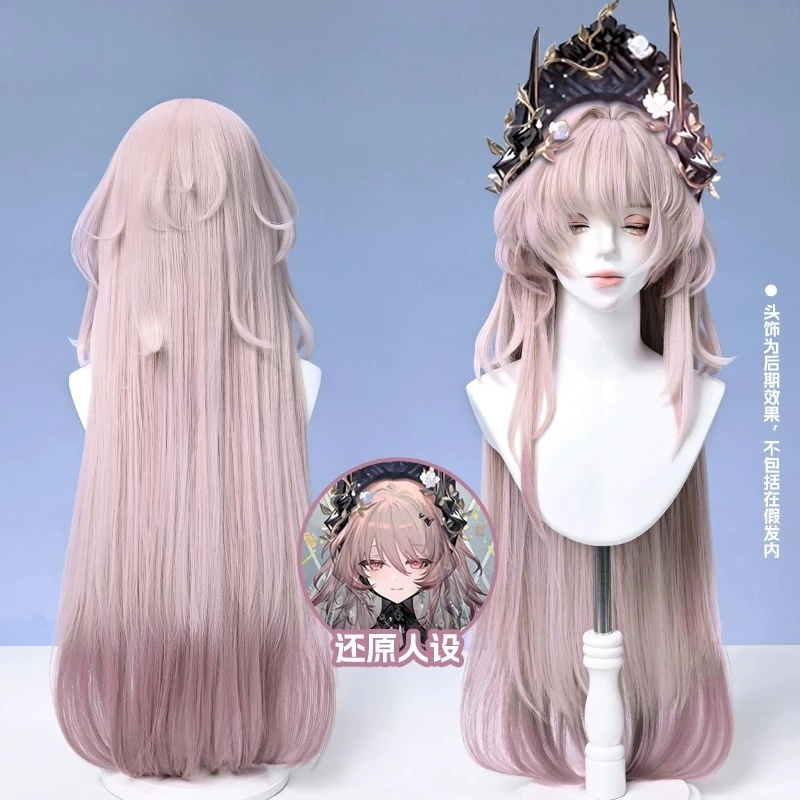 theresa-cosplay-wig-90cm-long-heat-resistant-synthetic-hair-arknights-mourning-the-demon-king-cosplay-wig