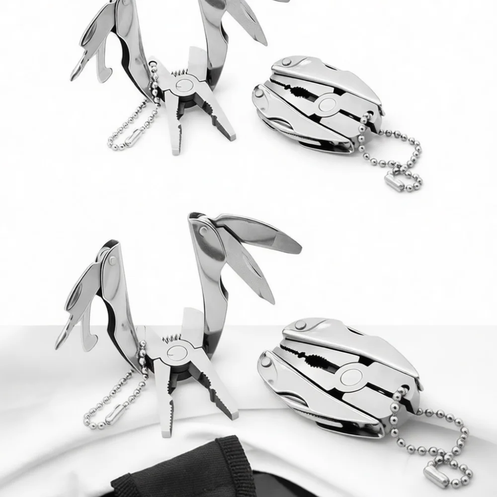 Emergency Survival Gear Folding Pliers Stainless Steel Multitool Portable Compact Tool For Outdoor Camping Tent Setup