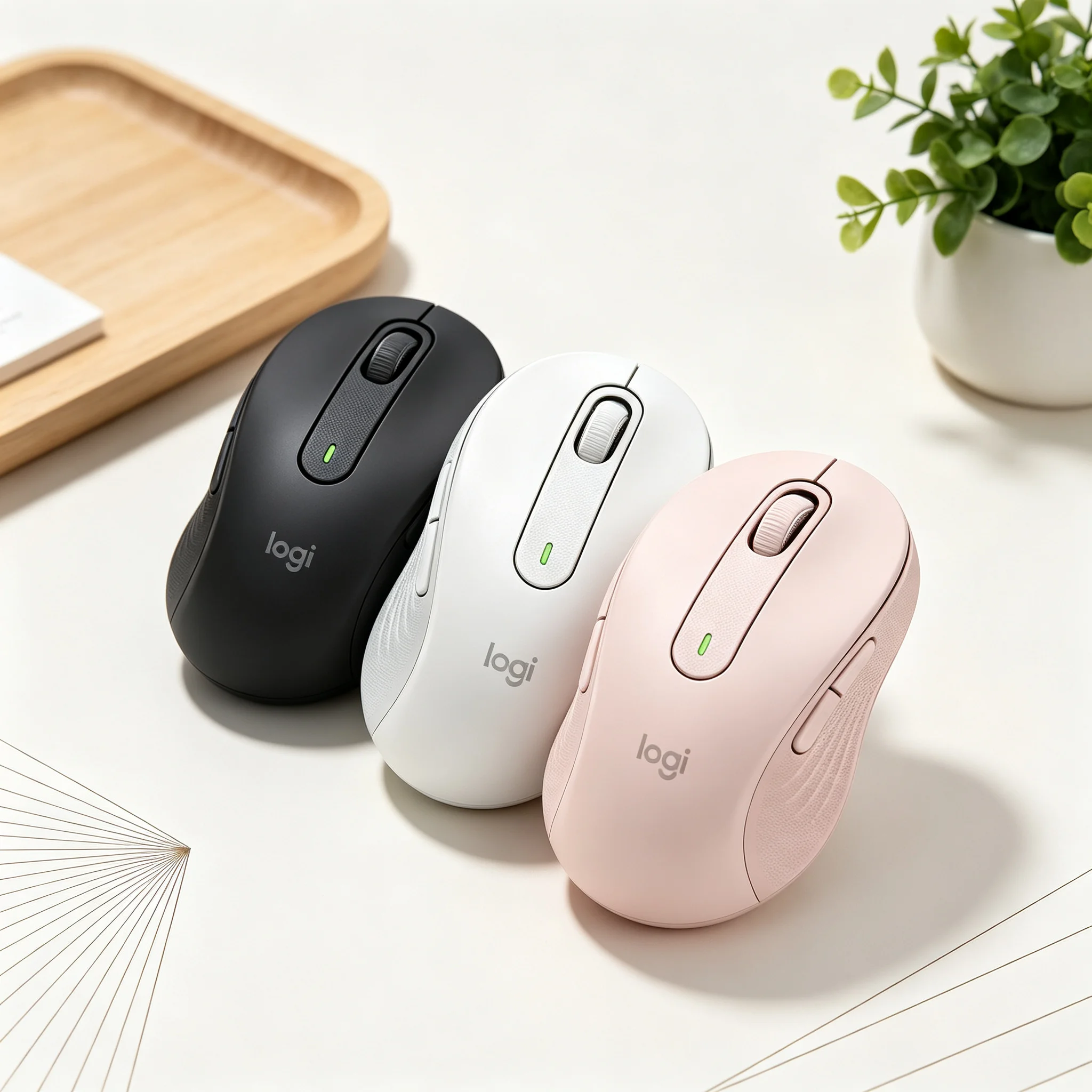 Logitech M650 Signature Silent Wireless Mouse 5 Customizable Side Buttons Adjustable 4000 DPI Sensor Rubber Side Grips Multi Dev